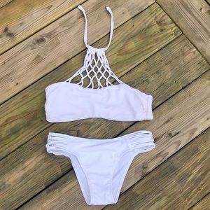 White Halter Bikini